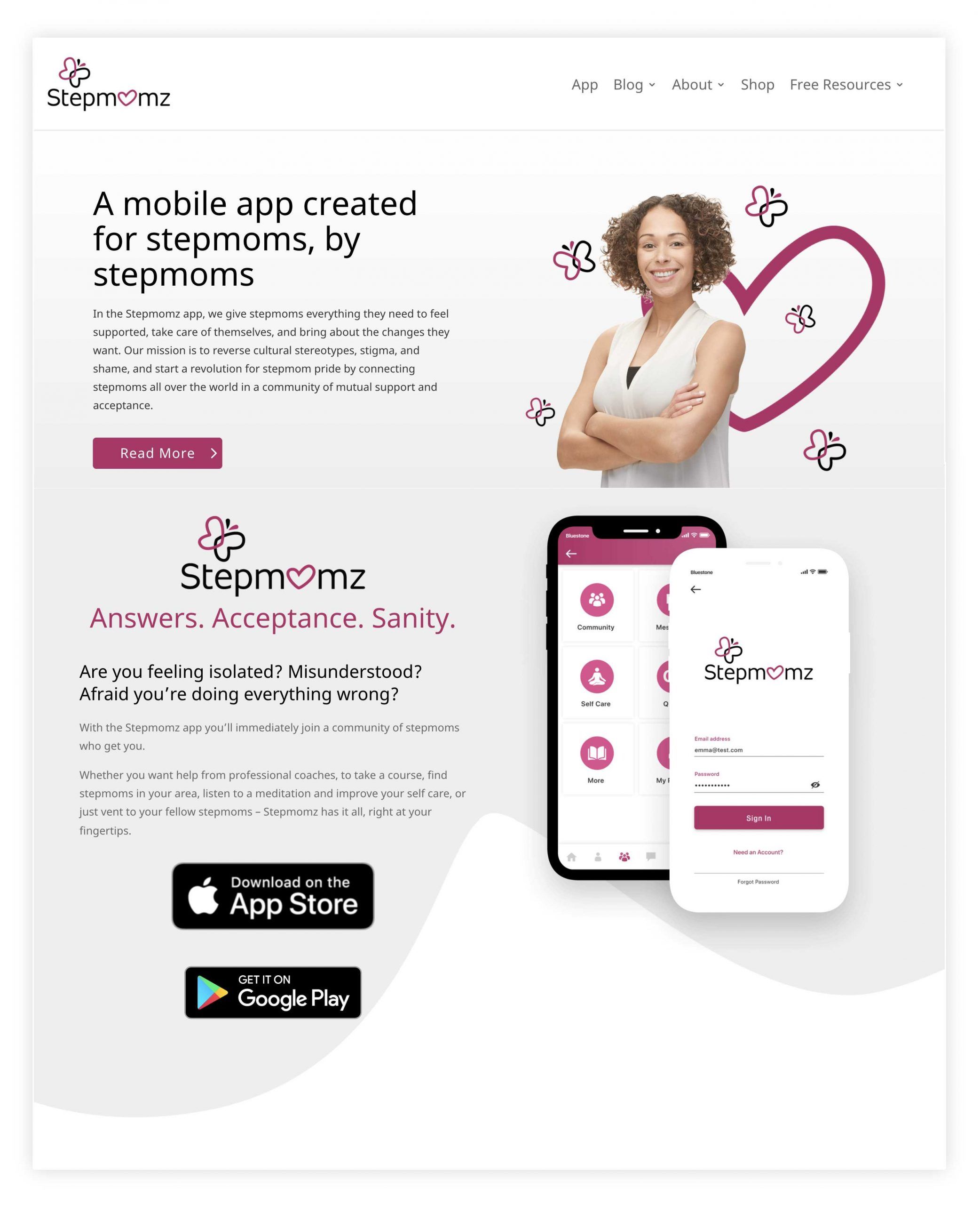 StepMomz home page