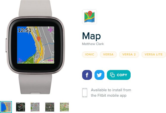 Fitbit store versa maps